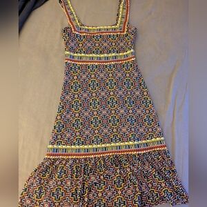 BCBGMaxAzria Multicolor Geometric A-Line dress